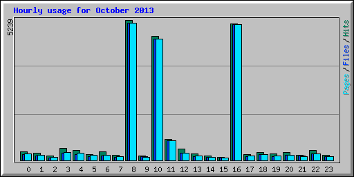 Hourly usage for October 2013