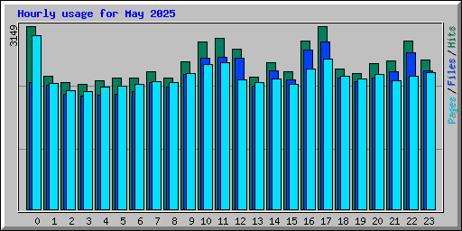 Hourly usage for May 2025