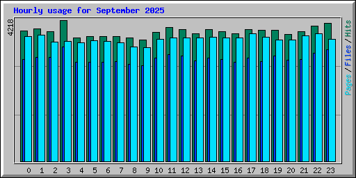 Hourly usage for September 2025