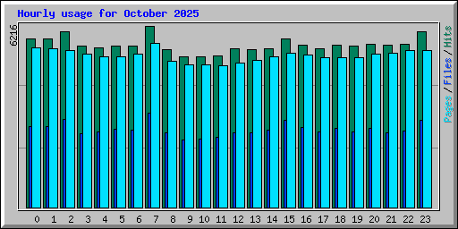 Hourly usage for October 2025