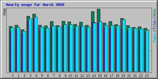 Hourly usage for March 2026