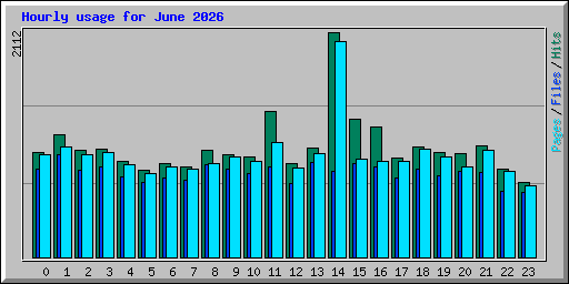 Hourly usage for June 2026