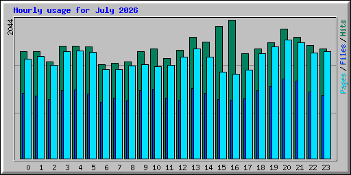 Hourly usage for July 2026